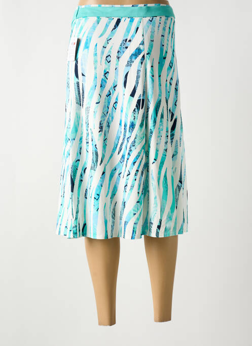 Jupe mi-longue bleu FRANK WALDER pour femme