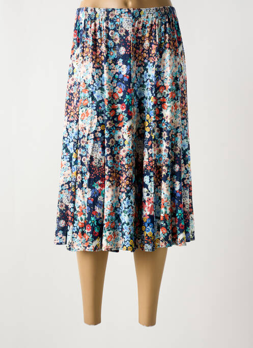 Jupe mi-longue bleu GRIFFON pour femme