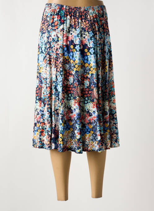Jupe mi-longue bleu GRIFFON pour femme