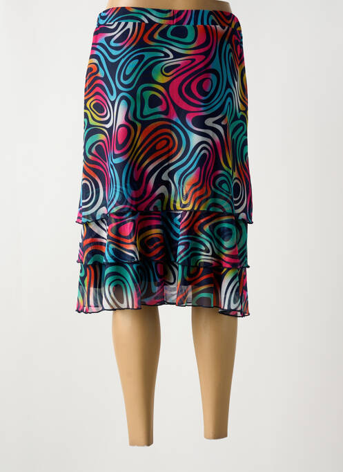 Jupe mi-longue bleu GUY DUBOUIS pour femme