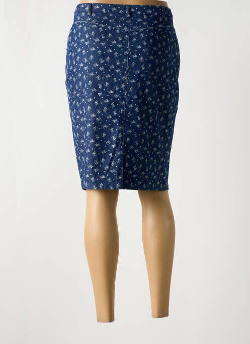 Jupe mi-longue bleu GUY DUBOUIS pour femme