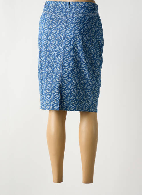 Jupe mi-longue bleu GUY DUBOUIS pour femme