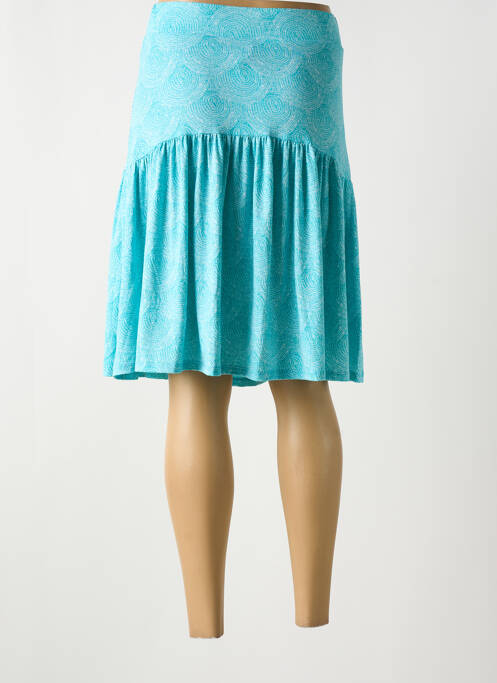 Jupe mi-longue bleu MARBLE pour femme