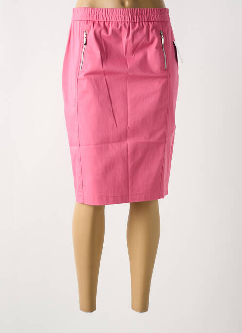 Jupe mi-longue rose FRANK WALDER pour femme