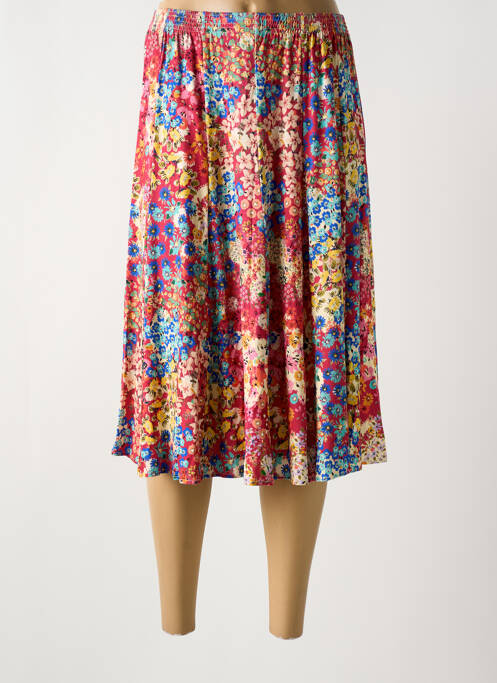 Jupe mi-longue rouge GRIFFON pour femme