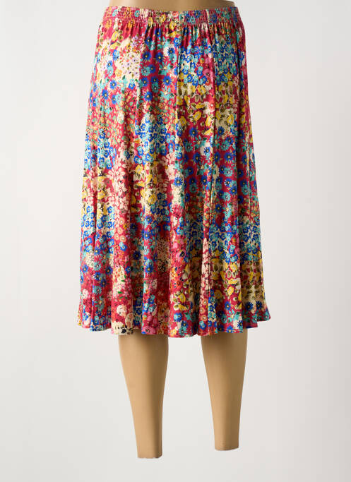 Jupe mi-longue rouge GRIFFON pour femme