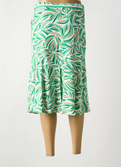 Jupe mi-longue vert FRANK WALDER pour femme