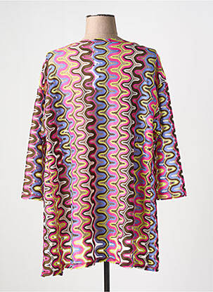 Gilet manches courtes coupe droite rose FRANCK ANNA femme