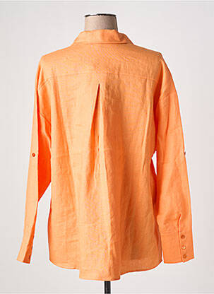 Chemisier manches longues manches longues orange DOREE CACHEMIRE femme