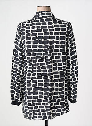 Chemisier imprimé fantaisie manches longues noir TUZZI femme