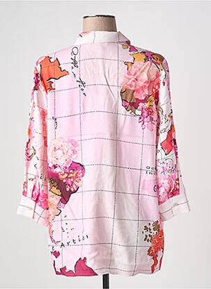 Chemisier imprimé fantaisie manches longues rose FUEGO WOMAN femme