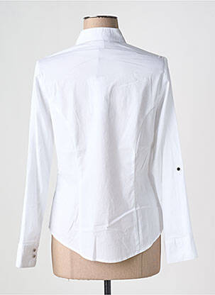 Chemisier imprimé fantaisie manches longues blanc MERI & ESCA femme