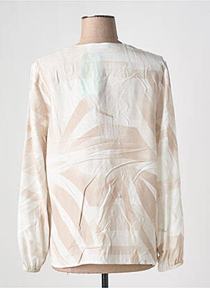 Chemisier imprimé fantaisie manches longues beige FRANK WALDER femme