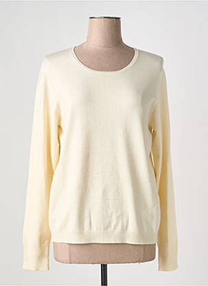 Pull finition bords-côtes manches longues jaune ÉTYMOLOGIE femme