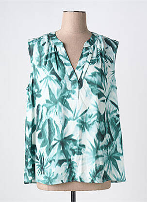 Top imprimé fantaisie sans manche bleu MARC AUREL femme