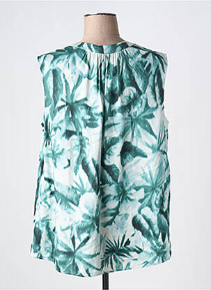 Top imprimé fantaisie sans manche bleu MARC AUREL femme