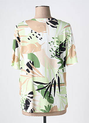 Blouse imprimé fantaisie manches courtes vert FRANK WALDER femme