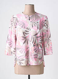 Veste casual col rond rose FRANK WALDER femme