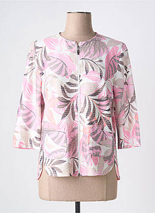Veste casual col rond rose FRANK WALDER femme