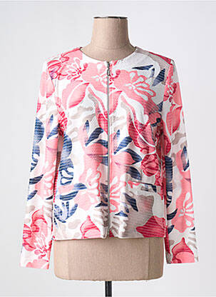 Veste casual col rond rose FRANK WALDER femme
