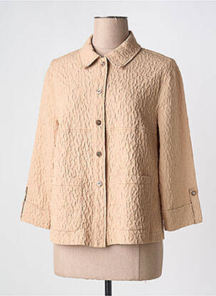Veste casual coupe droite beige FRANK WALDER femme