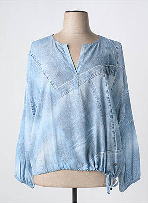 Blouse manches longues manches longues bleu MONARI femme