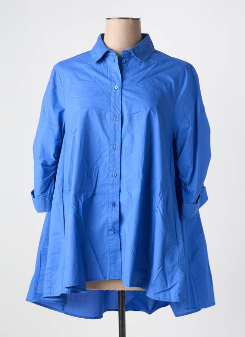 Chemisier fermeture boutonnée sur le devant manches 3/4 bleu CATNOIR femme