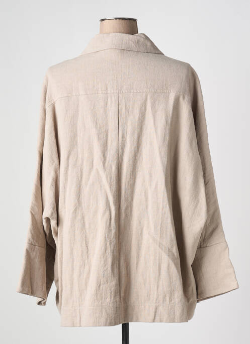 Veste casual beige O'MER pour femme