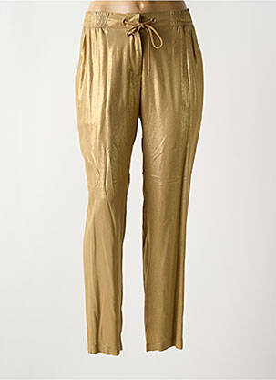 Pantalon slim taille élastique taille normale or EVA KAYAN femme