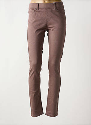 Jegging tissage denim taille normale marron GRIFFON femme