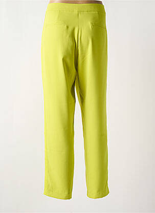 Pantalon droit tissage crêpe taille normale vert EVA KAYAN femme