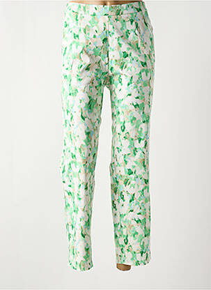 Pantalon 7/8 stretch taille normale vert FRANK WALDER femme