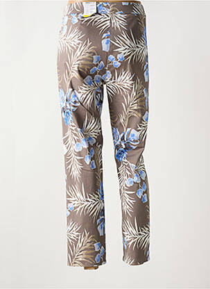 Pantalon slim taille élastique taille normale marron FRANK WALDER femme
