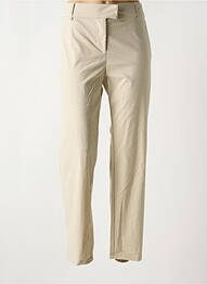 Pantalon 7/8 taille à pinces taille normale beige EVA KAYAN femme