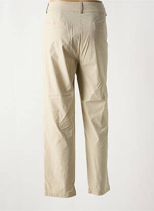 Pantalon 7/8 taille à pinces taille normale beige EVA KAYAN femme