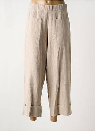 Pantalon 7/8 taille haute taille haute gris O'MER femme