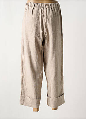Pantalon 7/8 taille haute taille haute gris O'MER femme