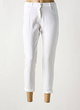 Pantalon 7/8 taille élastique taille normale blanc EAST DRIVE femme