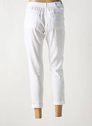 Pantalon 7/8 taille élastique taille normale blanc EAST DRIVE femme