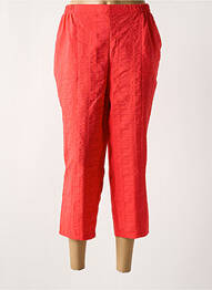 Pantacourt taille élastique taille normale rouge GRIFFON femme