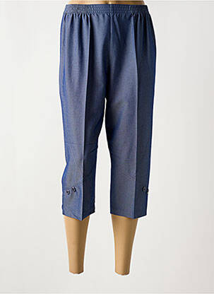 Pantacourt taille élastique taille normale bleu GRIFFON femme