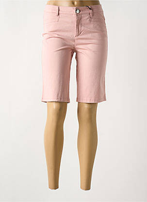 Bermuda tissage popeline taille normale rose STREET ONE femme