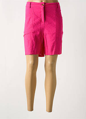 Short fermeture zippée sous rabat boutonné taille normale rose ÉTYMOLOGIE femme