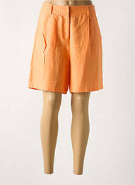Short taille à pinces taille haute orange DOREE CACHEMIRE femme