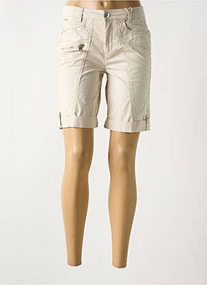 Bermuda tissage popeline taille normale beige STREET ONE femme