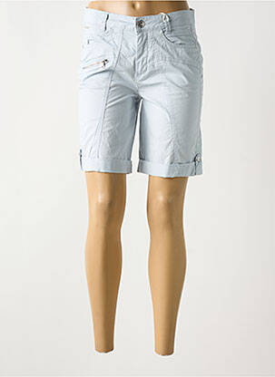 Bermuda tissage popeline taille normale bleu STREET ONE femme