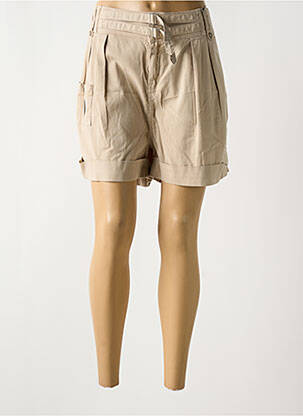 Short taille à pinces taille normale beige EVA KAYAN femme