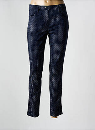 Pantalon slim taille élastique taille normale bleu EAST DRIVE femme