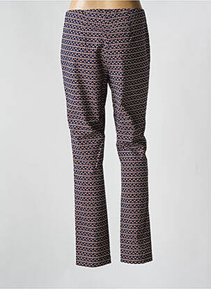 Pantalon droit stretch taille normale bleu ADELINA BY SCHEITER femme