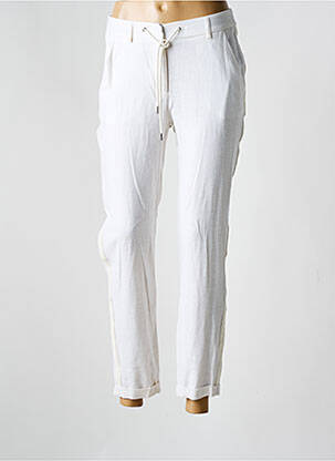 Pantalon slim taille élastique taille normale blanc EVA KAYAN femme
